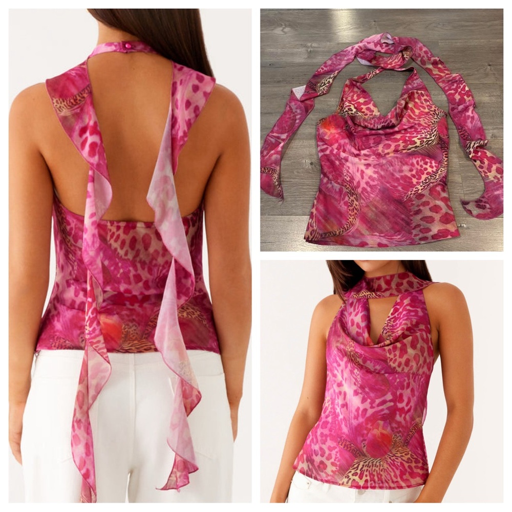 Peppermayo Clovah top and scarf in Lavender Lagoon
